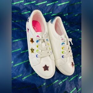 Tenis  Pop cake -Kids White Star Sneakers with Star’s Size 2 ..